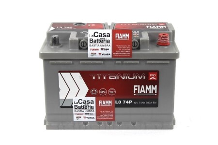 BATTERIE AUTO FIAMM 12V 74 Ah 680A - L3 74P