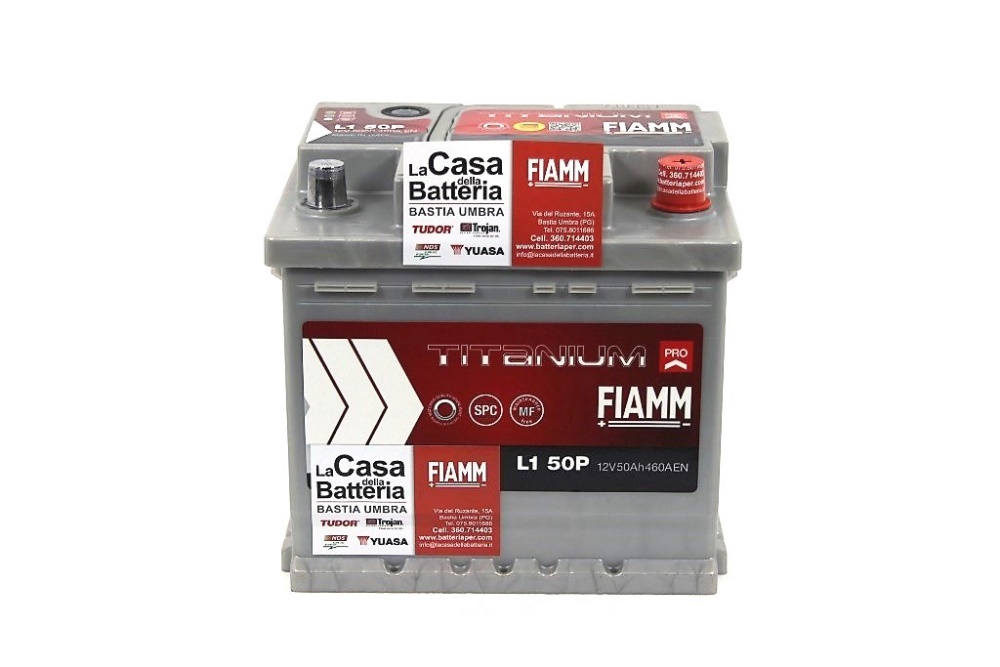 BATTERIE AUTO FIAMM 12V 50 Ah 460A - L1 50P La casa della Batteria